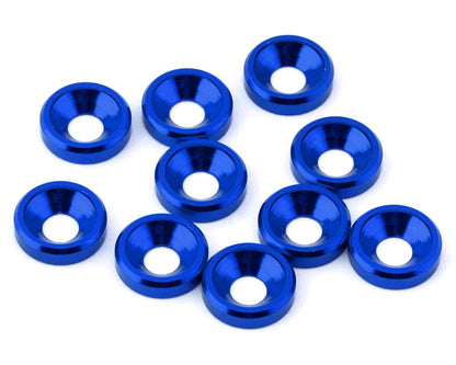 3mm Countersunk Washers (Blue) (10)