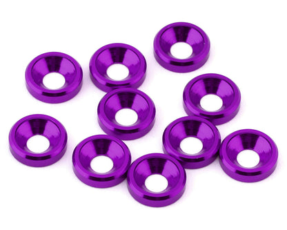 3mm Countersunk Washers (Purple) (10)