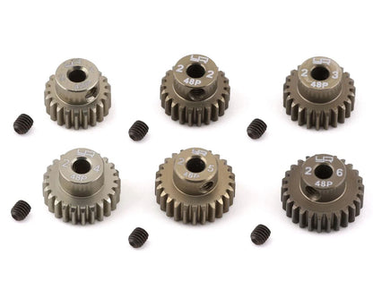 Hard Coated 48P Aluminum Pinion Gear Set (21, 22, 23, 24, 25, 26T) (3.17mm Bore)