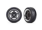 Traxxas Tires/Wheels Glued Black Chrome Wheels 1.9 9372