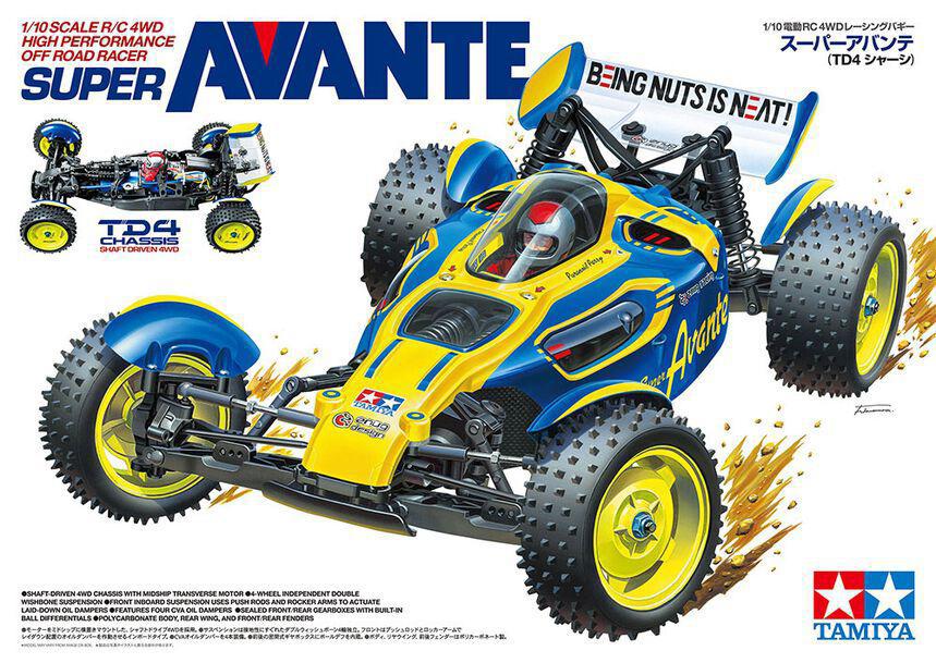 Tamiya 1/10 R/C Super Avante, TD4 4WD Buggy Kit TAM58696