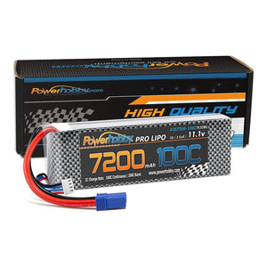 3S 11.1V 7200mAh 100C LiPo Battery with EC5 Plug PHB3S7200100CEC5