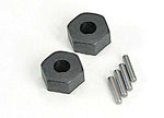 Traxxas Wheel hubs, hex (2)/ stub axle pins (2) 1654