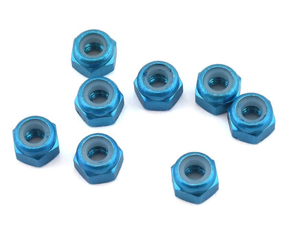 1UP Racing 3mm Aluminum Locknuts (Blue) (8) 1UP80515