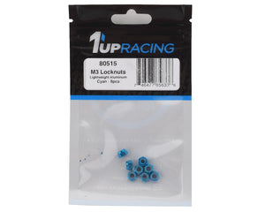 1UP Racing 3mm Aluminum Locknuts (Blue) (8) 1UP80515