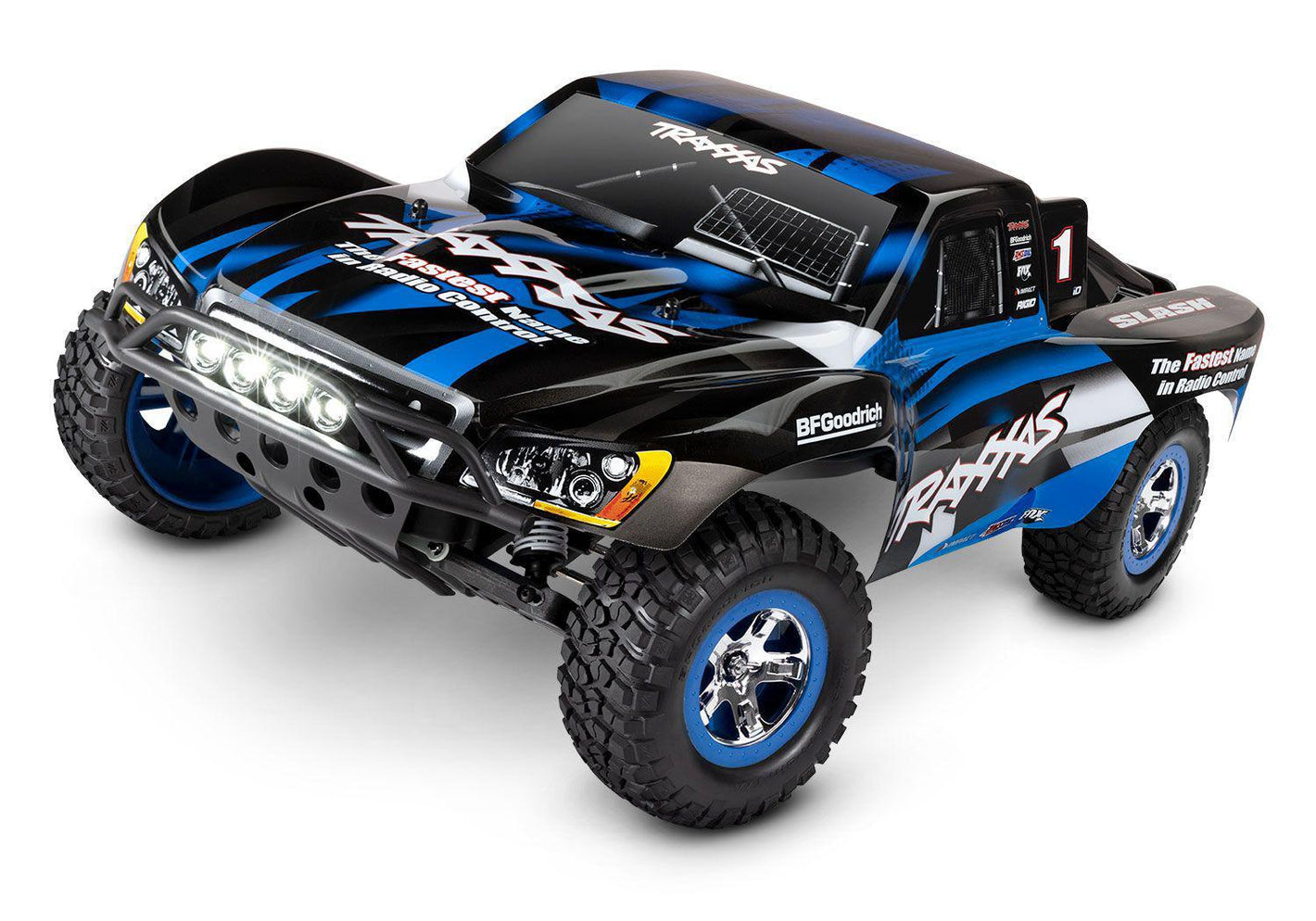 Traxxas Slash 1/10 RTR Short Course Truck (Blue) LED Lights, TQ 2.4GHz Radio, Battery & DC Charger 58034-61-BLU