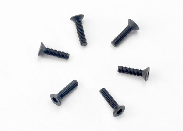 Traxxas Screws, 2.5x10mm countersunk machine (hex drive) (6) 2523