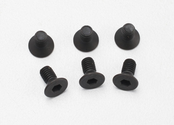 Traxxas Screws, 3x6mm countersunk machine (6) (hex drive) 2534