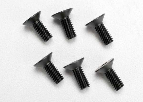 Traxxas Screws, 4x10mm countersunk machine (hex drive) (6) 2535