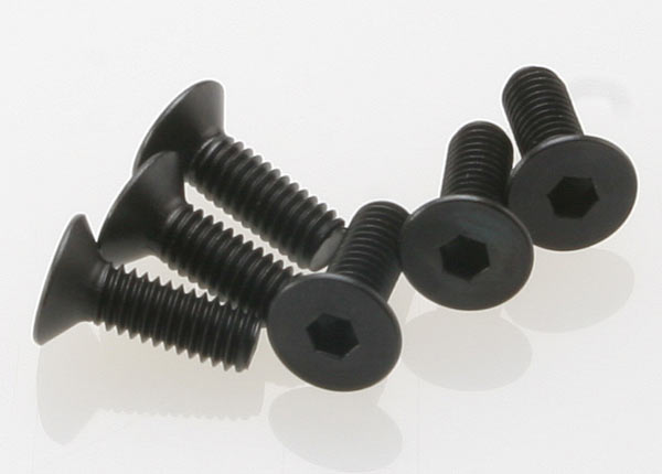 Traxxas Screws, 4x12mm countersunk machine (hex drive) (6) 2542