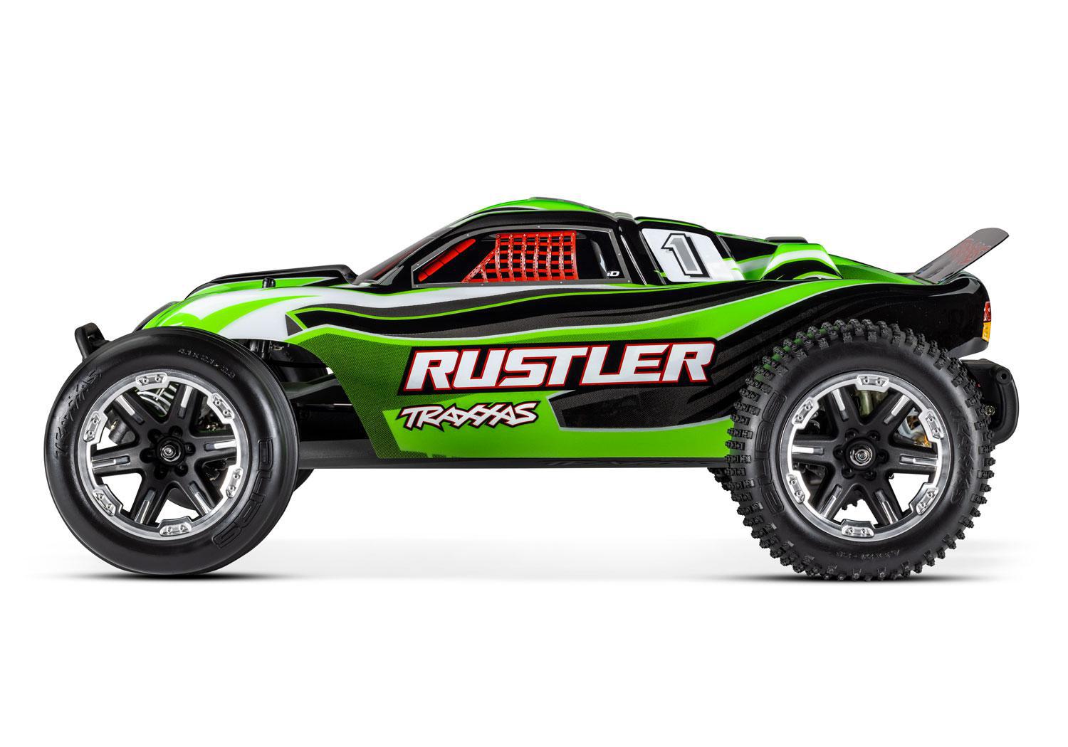 Traxxas Rustler 1/10 RTR Stadium Truck (Green) w/LED Lights 37054-61GRN