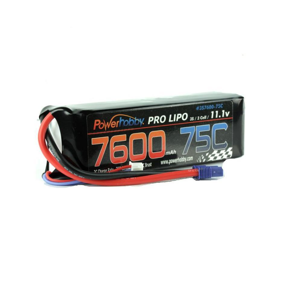 3S 11.1V 7600mAh 75C LiPo EC5