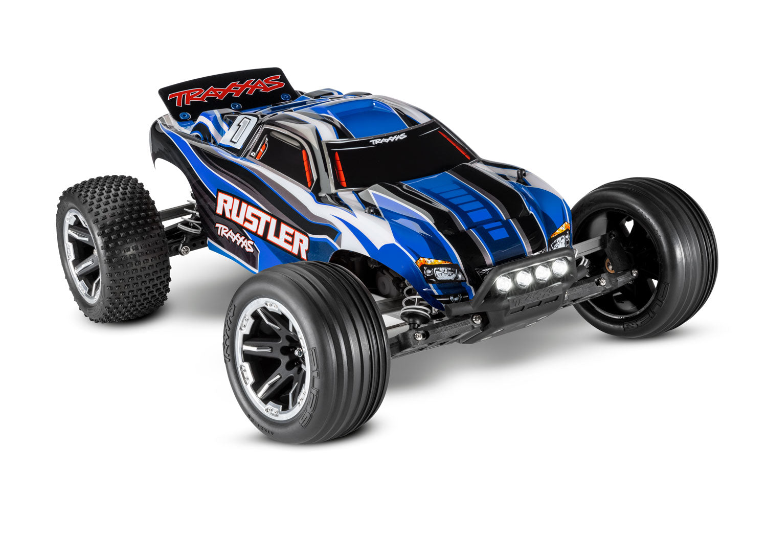 Traxxas Rustler 1/10 RTR Stadium Truck (Blue) w/LED Lights 37054-61BLU