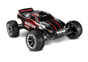 Traxxas Rustler 1/10 RTR Stadium Truck (Black) w/LED Lights 37054-61RBLK