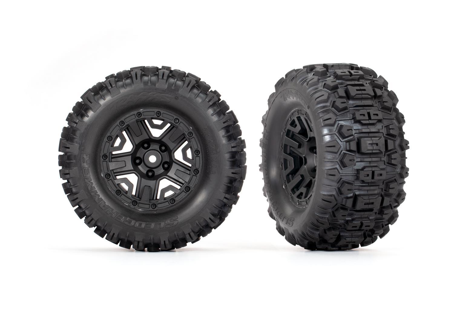 Traxxas  Sledgehammer Tires & Wheels 2.8'' Black Rear 3778