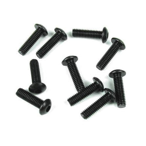 Tekno M4x14mm Button Head Screws (black, 10pcs) TKR1445