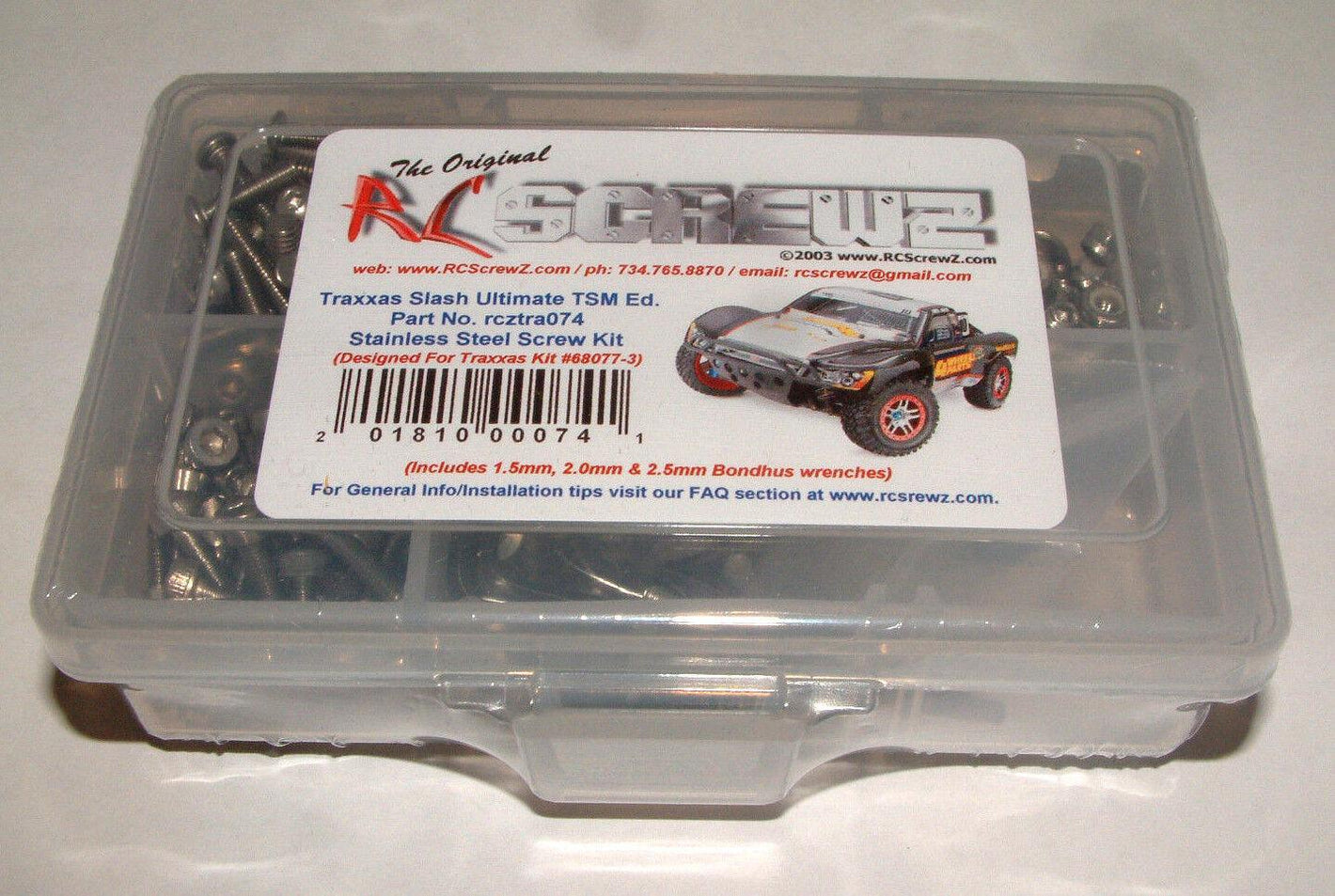 RC Screwz Traxxas Slash Ultimate TSM Stainless Screw Kit RCZTRA074