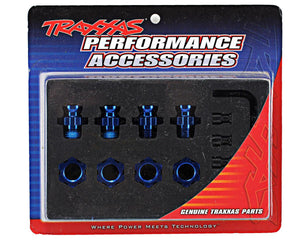 Traxxas Aluminum 17mm Wheel Adapter Set (Blue) (4) 6856X