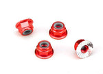 Traxxas Traxxas 4mm Aluminum Flanged Serrated Nuts (Red) (4) 1747A