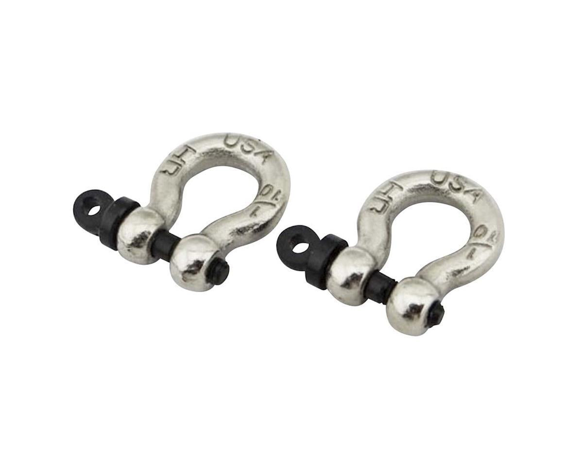 1/10 Aluminum Tow Shackle D-Rings (2) (Chrome)