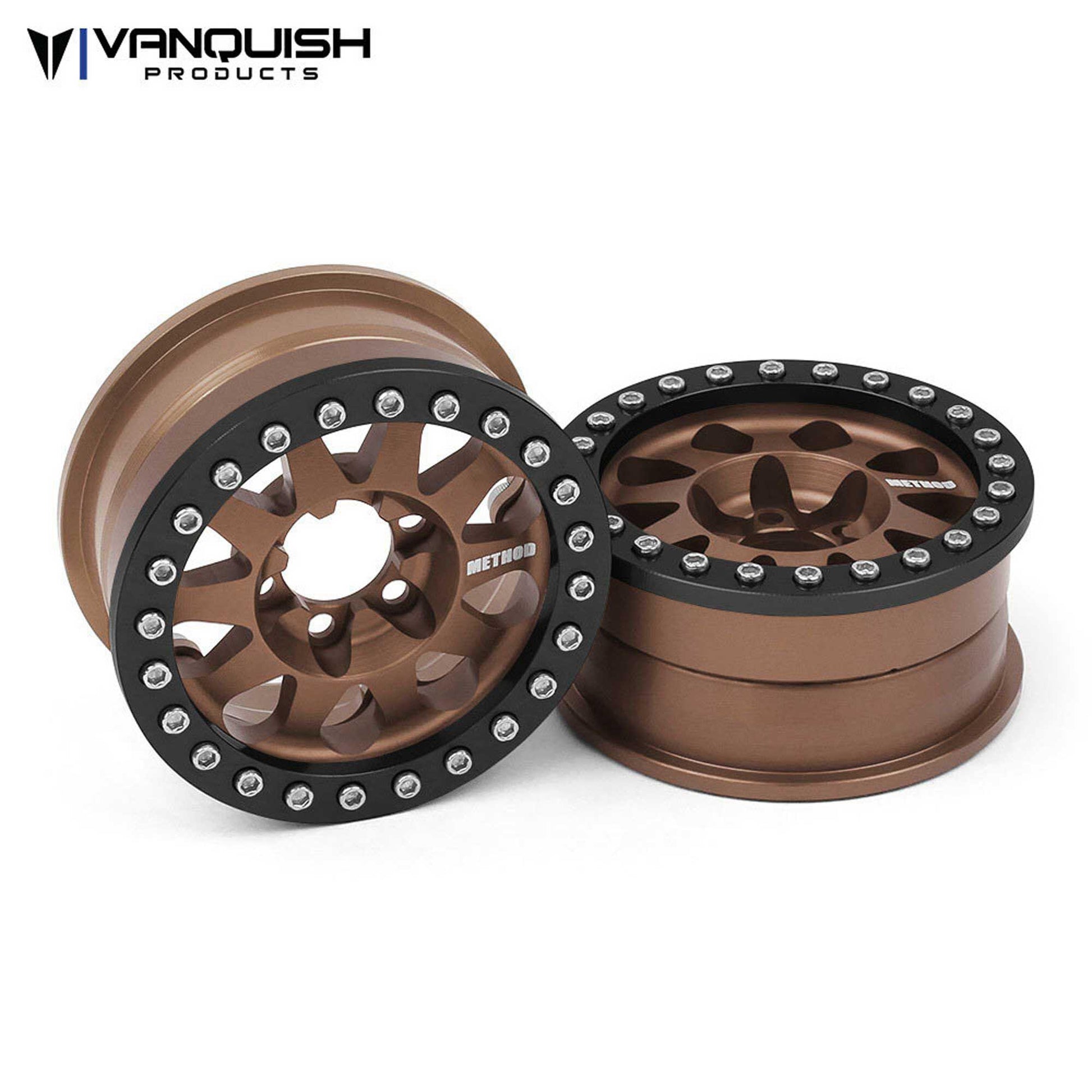 Method 101 V2 1.9" Beadlock Crawler Wheels (Bronze/Black) (2)