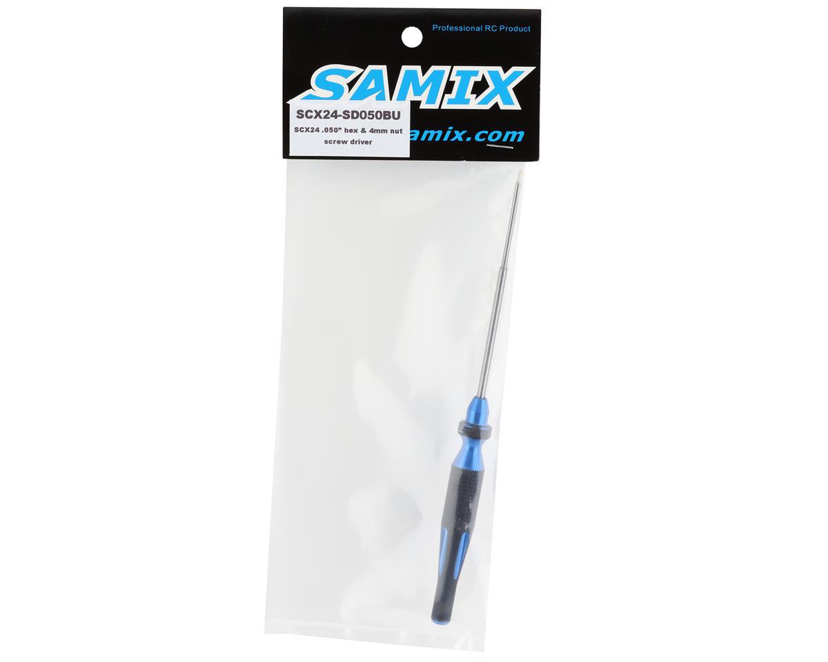 Samix SCX24 2-in-1 Hex Wrench/Nut Driver (Blue) (.050" Hex/4mm Nut) SAMSCX24-SD050-BL