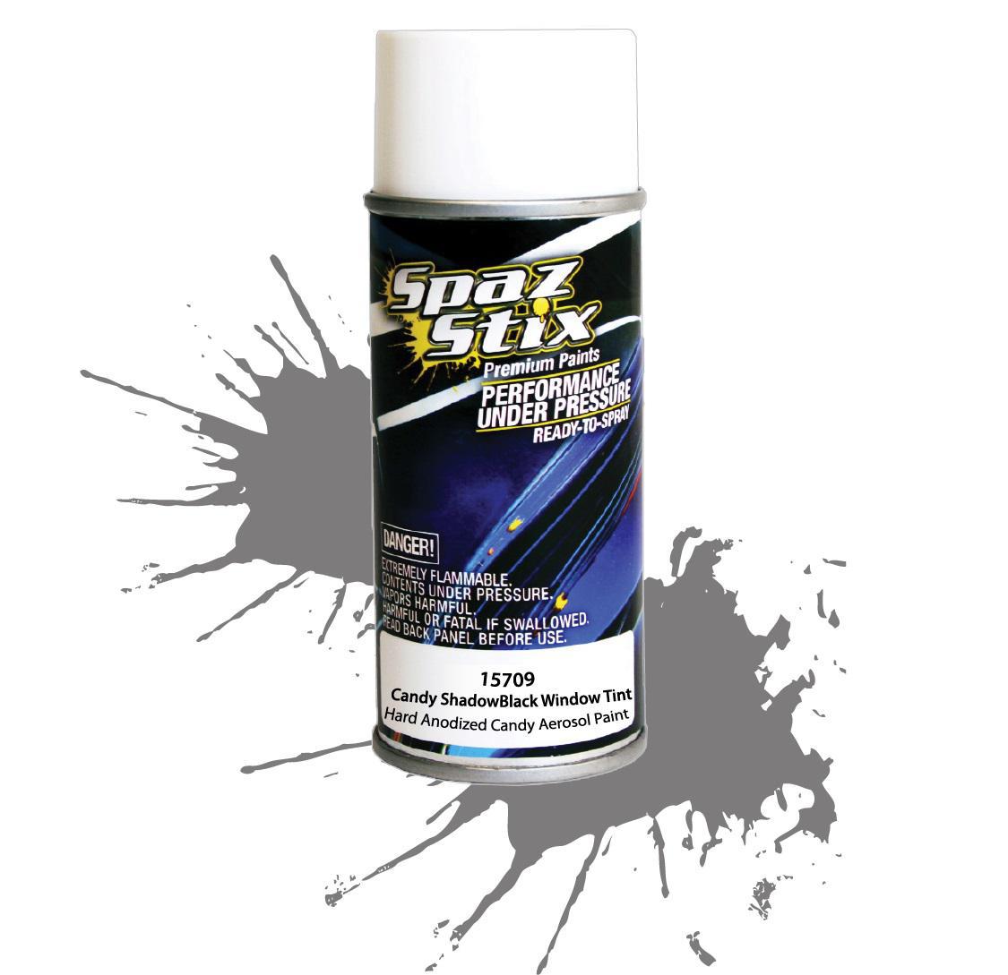 Spaz Stix Translucent Black Aerosol Paint, for Window Tint/Drop Shadows 3.5oz Can SZX15709