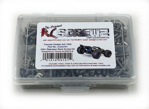 RC Screwz Traxxas Sledge 4x4 Stainless Steel Screw Kit RCZTRA101