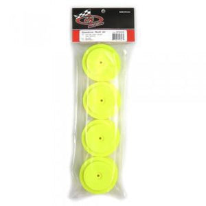 DE Racing Speedline PLUS Short Course Wheels (Yellow) (4) w/12mm Hex DER-PS4-LY