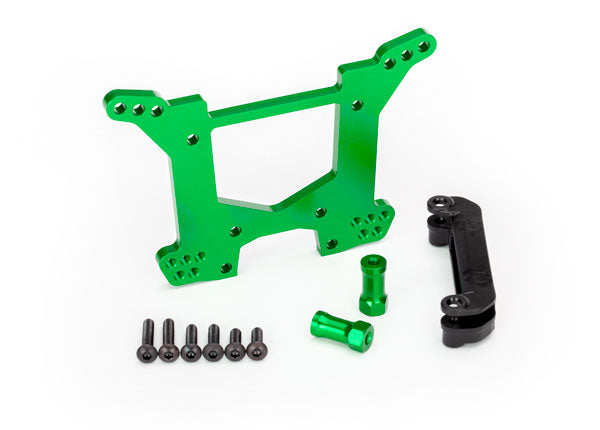 Aluminum Rustler 4x4 Rear Shock Tower (Green)