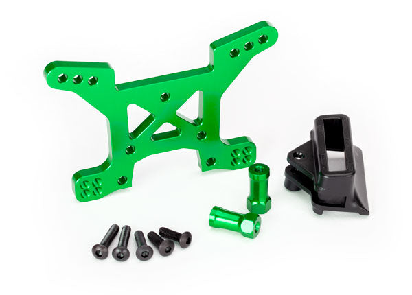 Aluminum Rustler 4x4 Front Shock Tower (Green)