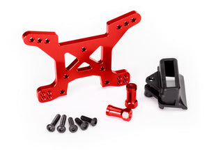 Traxxas Aluminum Rustler 4X4 Front Shock Tower (Red) 6739R