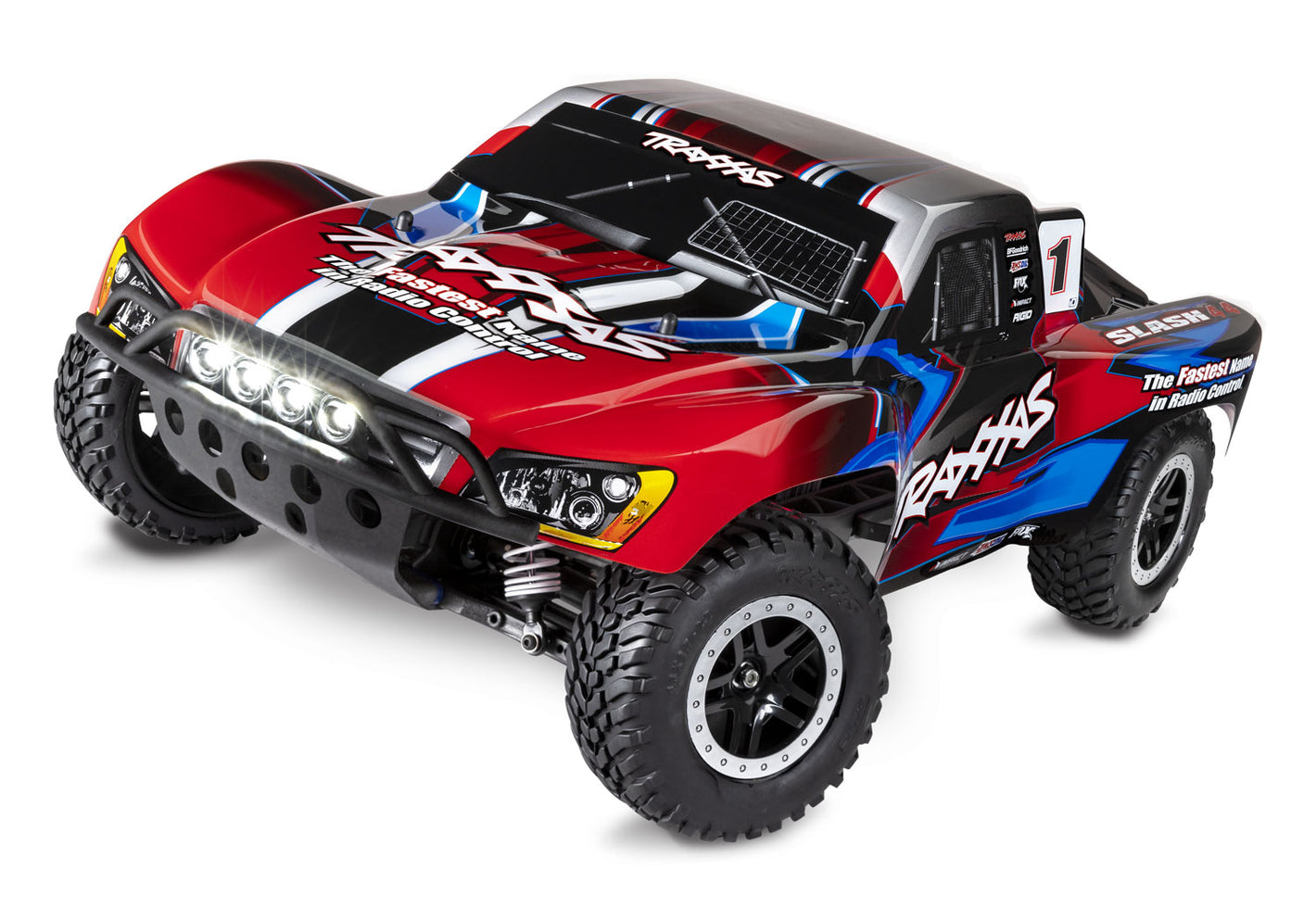 Traxxas Slash 4X4 RTR 4WD Brushed Short Course Truck (Red) w/LED Lights 68054-61RED