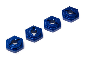 Aluminum Hex Wheel Hubs (Blue) (4)