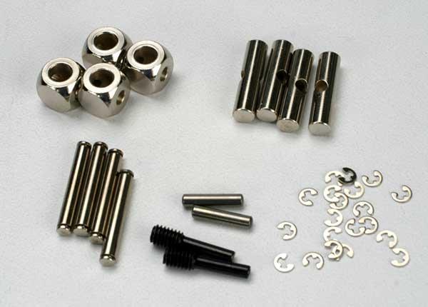 Traxxas 5452 U-Joints, Driveshaft (Carrier (4)/ 4.5Mm Cross Pin (4)/ 3Mm Cross Pin (4)/ E-Clips (20)) (Metal Parts For 2 Driveshafts)