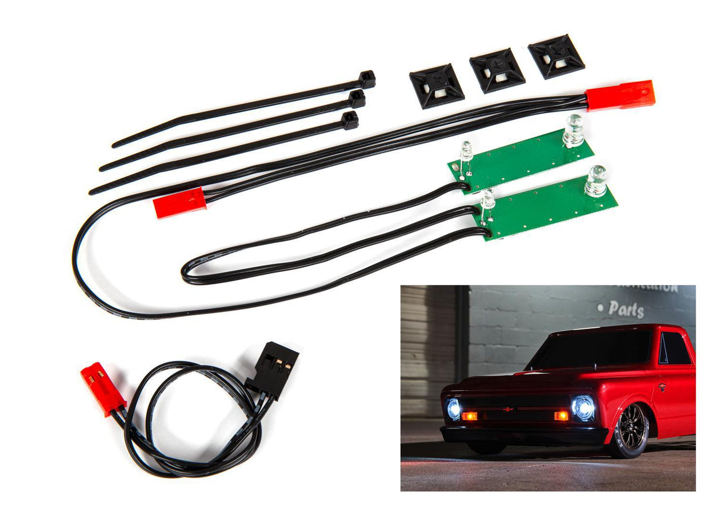 Traxxas Drag Slash Chevrolet C10 Front LED Light Set (White) 9496