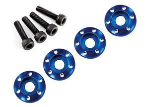 Traxxas LaTrax Aluminum Wheel Nut Washer (Blue) (4) 7668