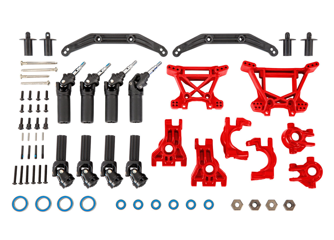 Hoss/Rustler/Slash 4x4 Extreme Heavy Duty Suspension Upgrade Kit (Red)