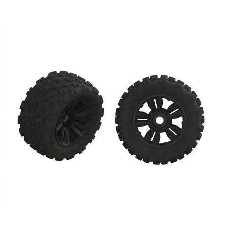 1/5 dBoots Copperhead2 SB MT Front/Rear 3.9 Pre-Mounted Tires, 17mm Hex (2)