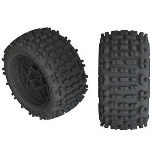 Arrma AR550050 Backflip LP 4S Tire 3.8 Glued Black (2) ARAC9468