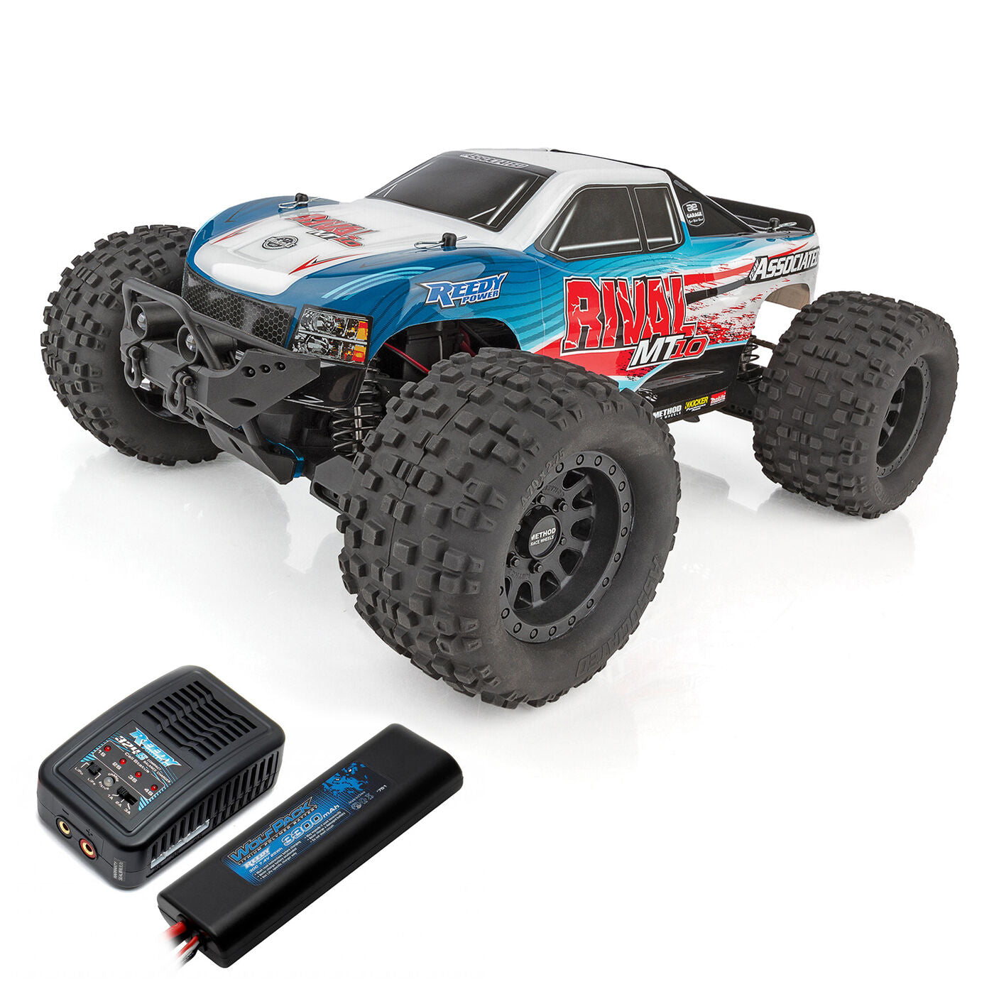 Team Associated 1/10 Rival MT10 4WD Monster Truck Brushless RTR Combo ASC20516C