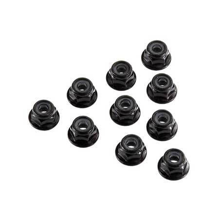 Axial Serrated Nylon Lock Nut Black 4mm (10) AXIC3150