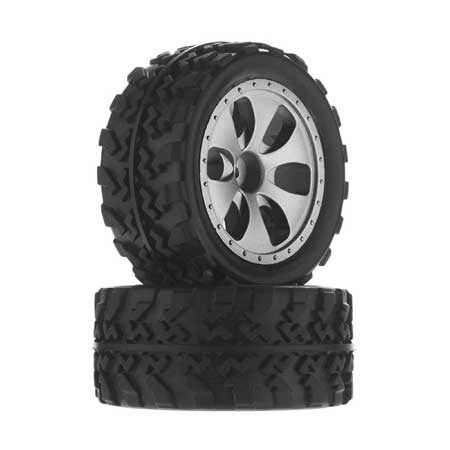 Wheel/Tire Assembled MT 4.18 (2) DIDC1045 Dromida