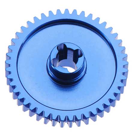 Aluminum Spur Gear 45T Blue BX MT SC 4.18