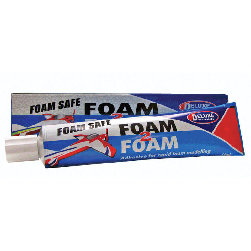Deluxe Materials Foam 2 Foam, Foam Safe Glue, 50ml: EPO, EPS, Wood DLMAD34