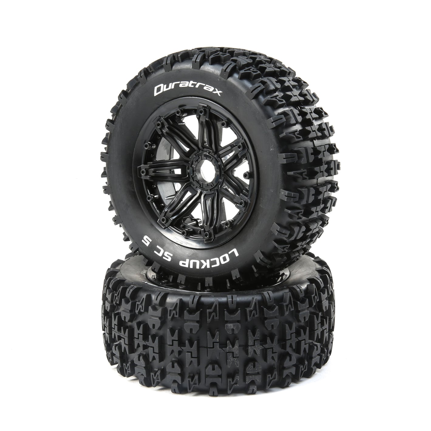 DuraTrax Lockup 1/5 SC Sport Mounted Black Tires 24mm (2) DTXC5032