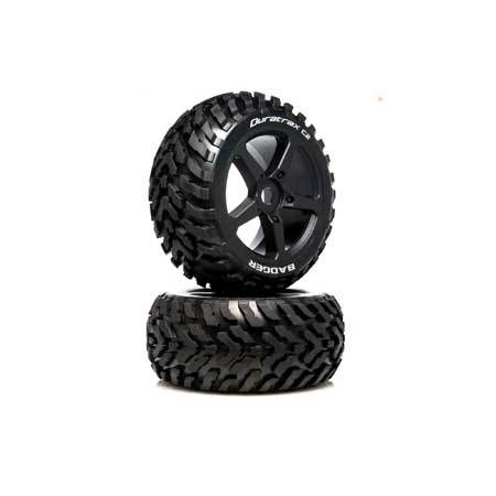 DuraTrax 1/8 BADGER Truggy Tire C2 Mounted 0 Offset (2) DTXC5572