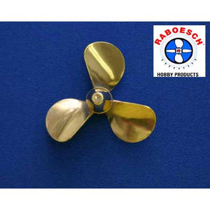 Brass 3-Blade Prop,2.0 Pitch,1-1/2"Right DUM3116 Dumas Products Inc