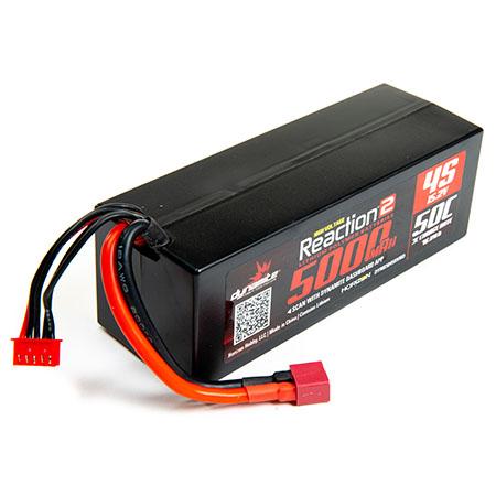 Reaction2 15.2VHV 5000mAh 4S 50C LiPo, Case:Deans