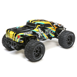 *DISCONTINUED* 1/10 Ruckus 2WD Monster Truck Brushed RTR, Black/Yellow ECX03431T1